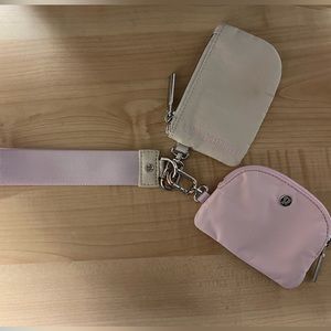LuluLemon Pink Dual Pouch Wristlet